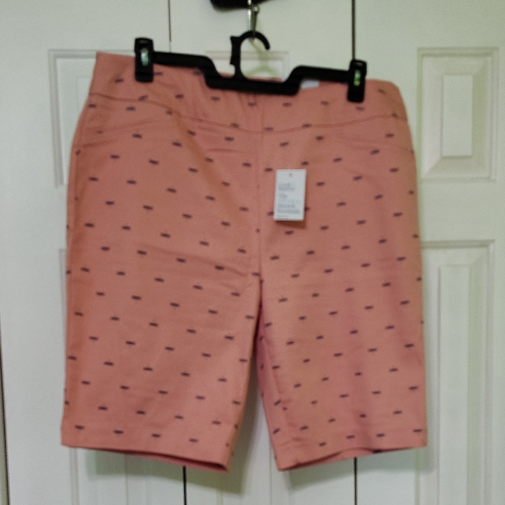 Croft & Barrow Peach Patterned Women's Shorts